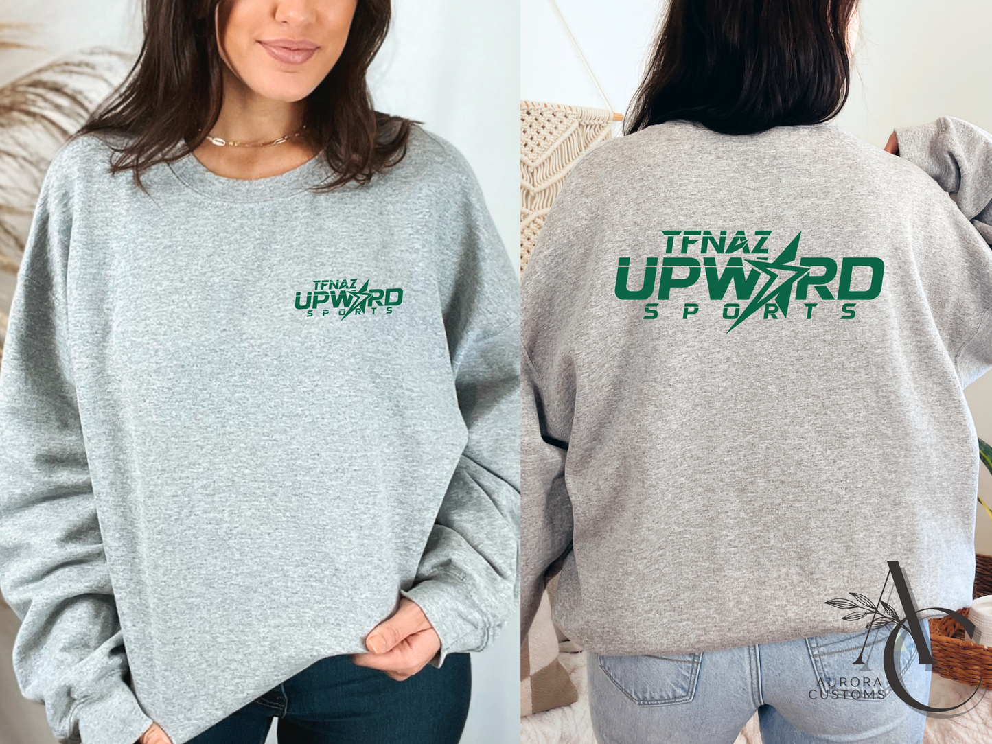 Gray Upward Crewneck Sweatshirt ADULT