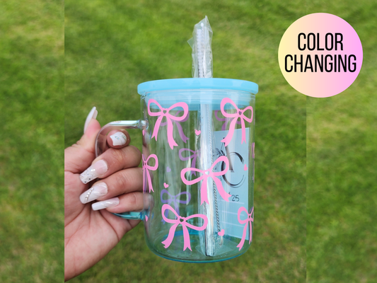 Pink Bow Color Changing Mug