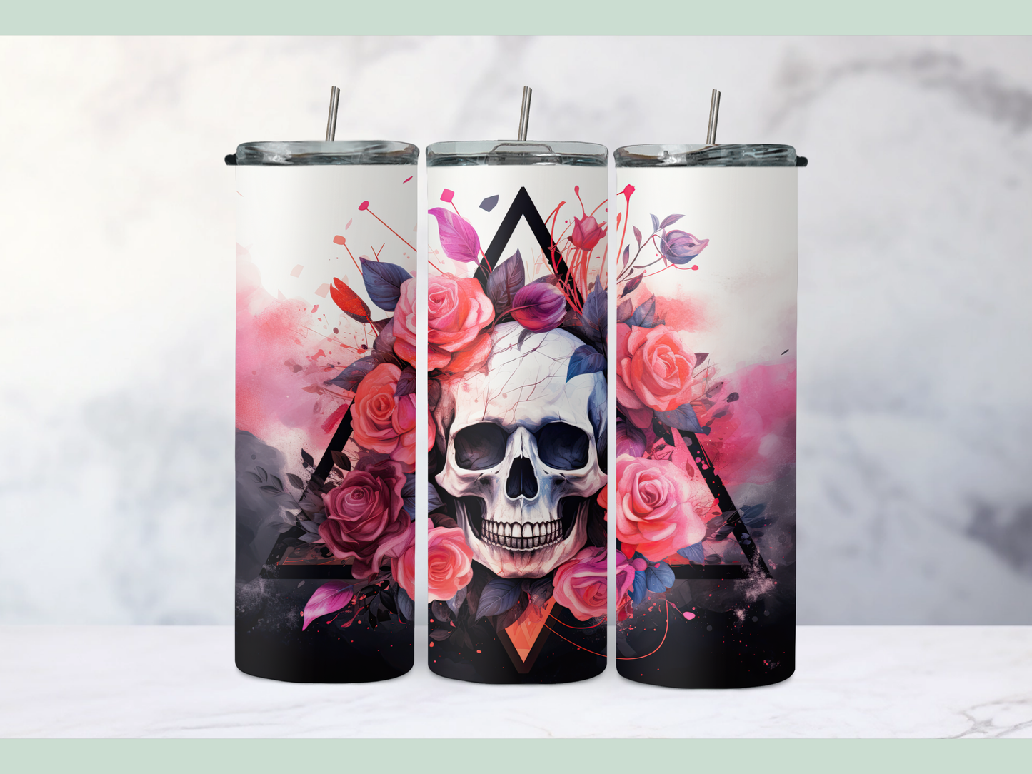 Pink Skull Tumbler