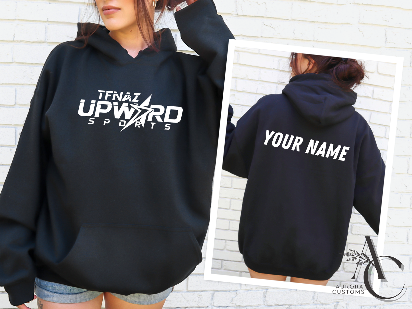 Black Upward Hoodie ADULT