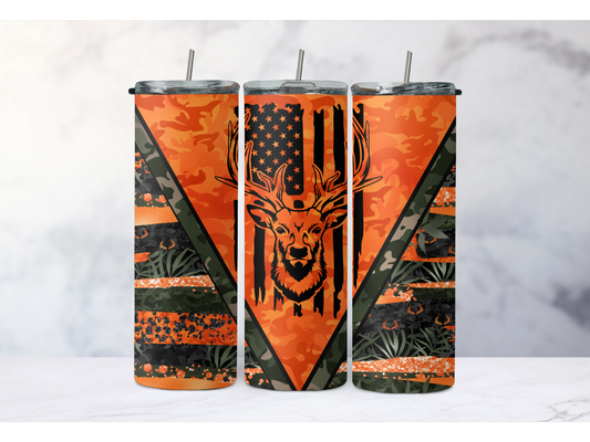 Orange Camo Tumbler