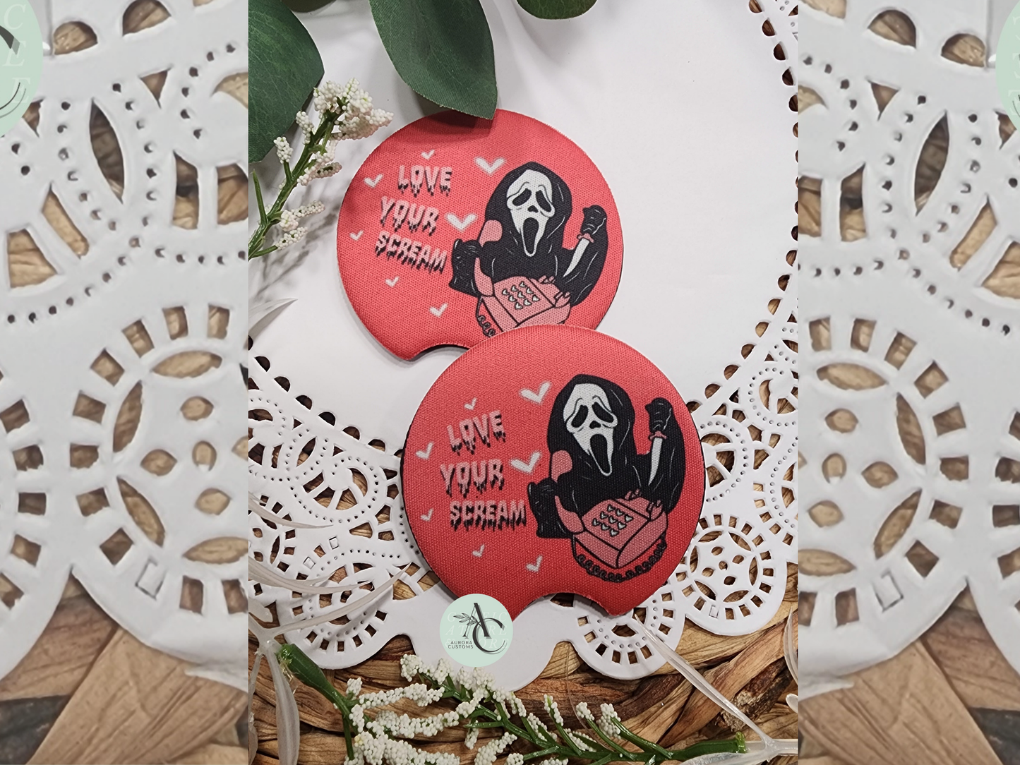 Love Your Scream Car Coasters