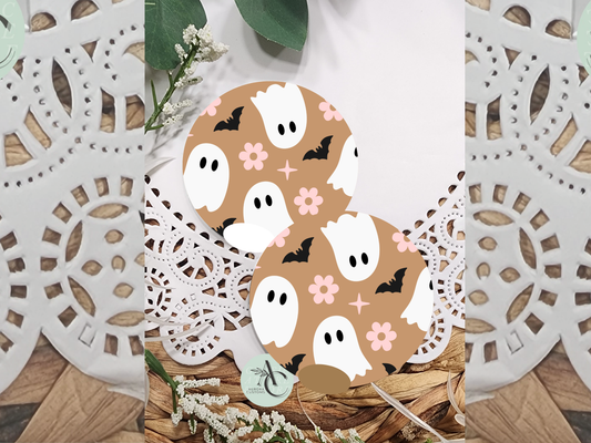 Brown Ghosty Car Coasters