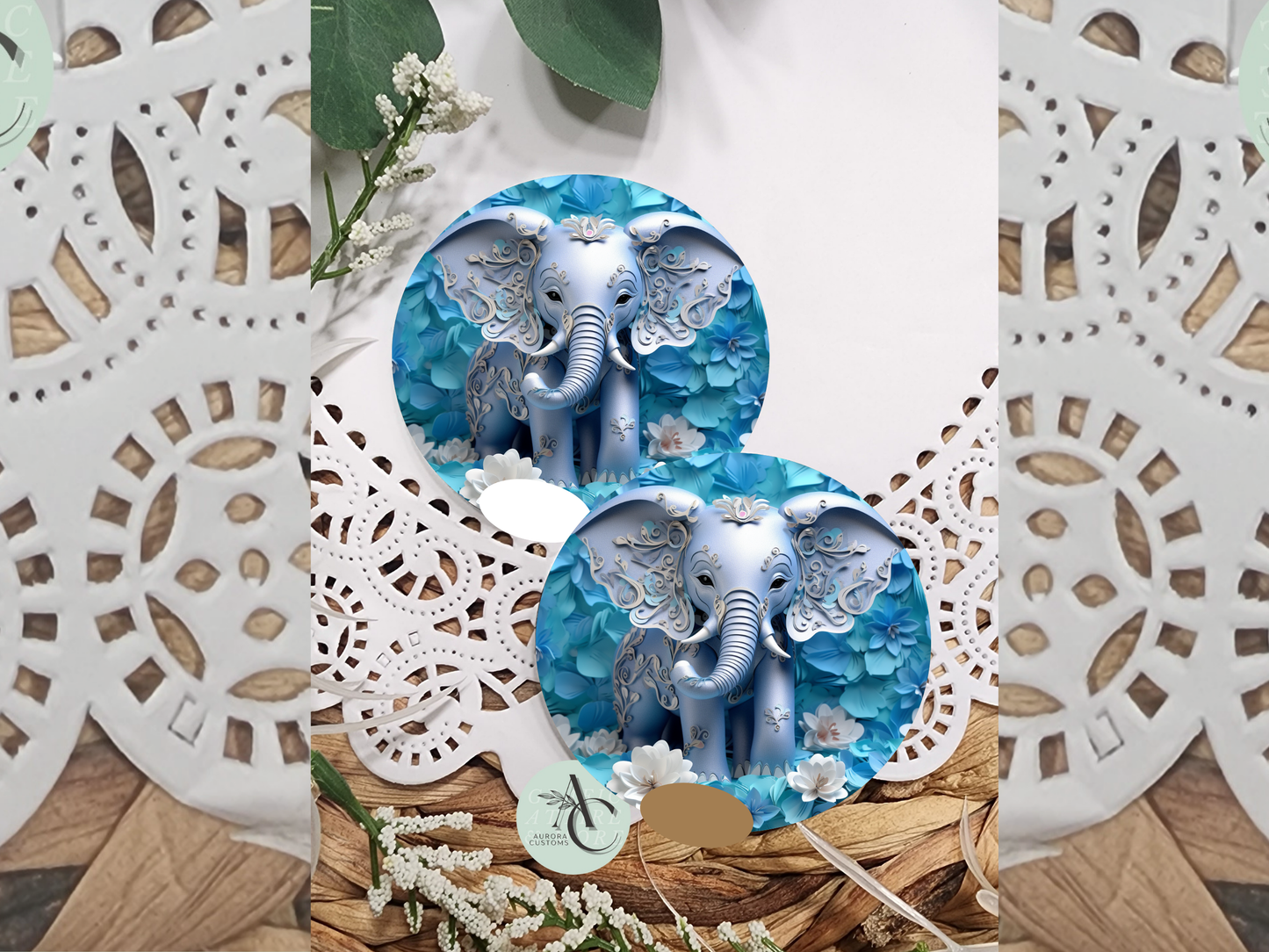 Blue Elephant Car Coaster