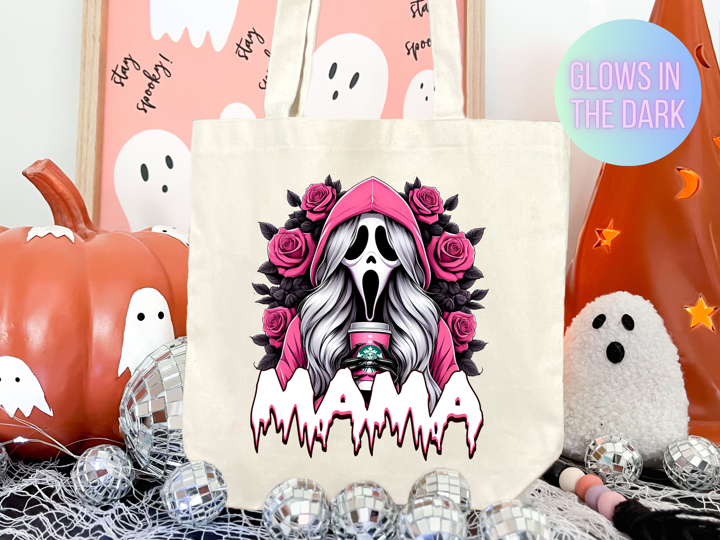 Mama Ghost Face Tote