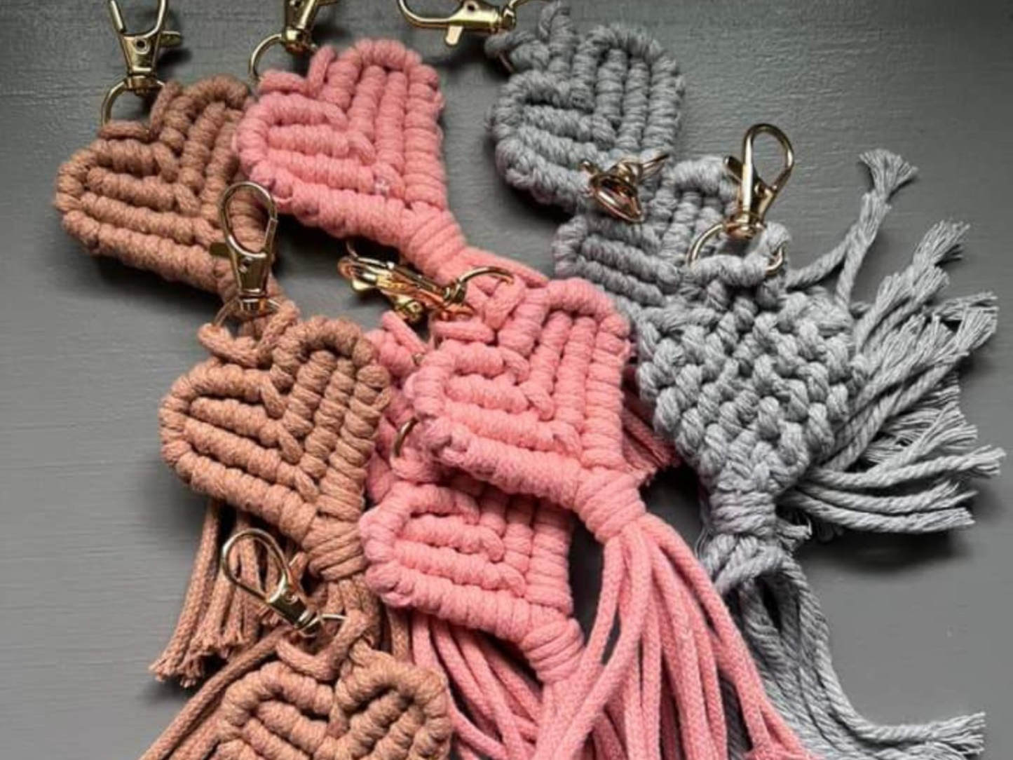 Heart Yarn Keychain