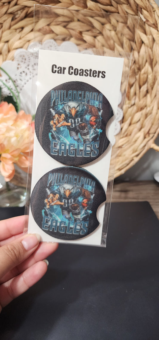 Eagels car coasters