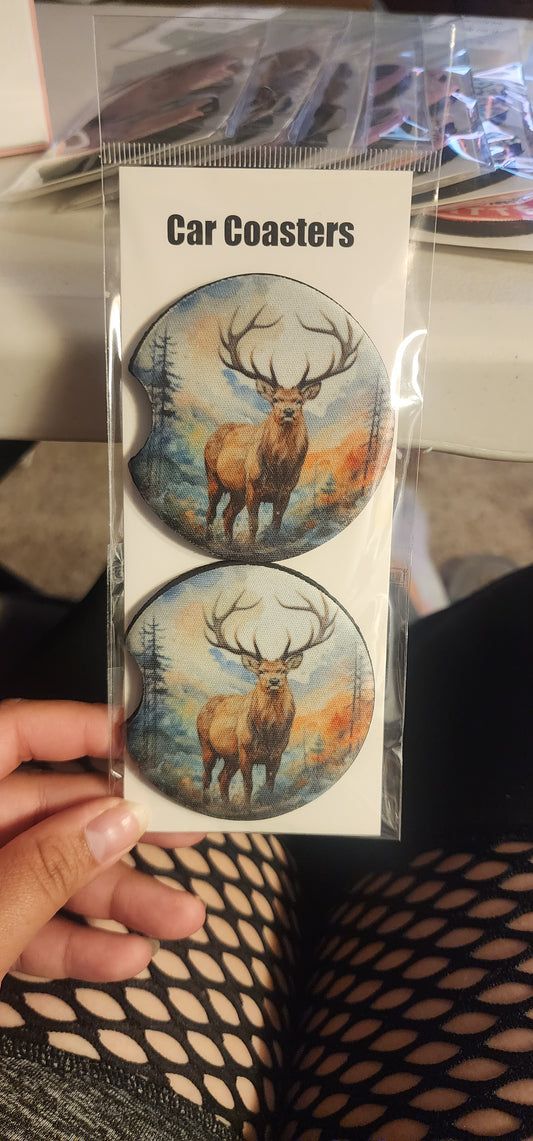 Elk Car Coasters