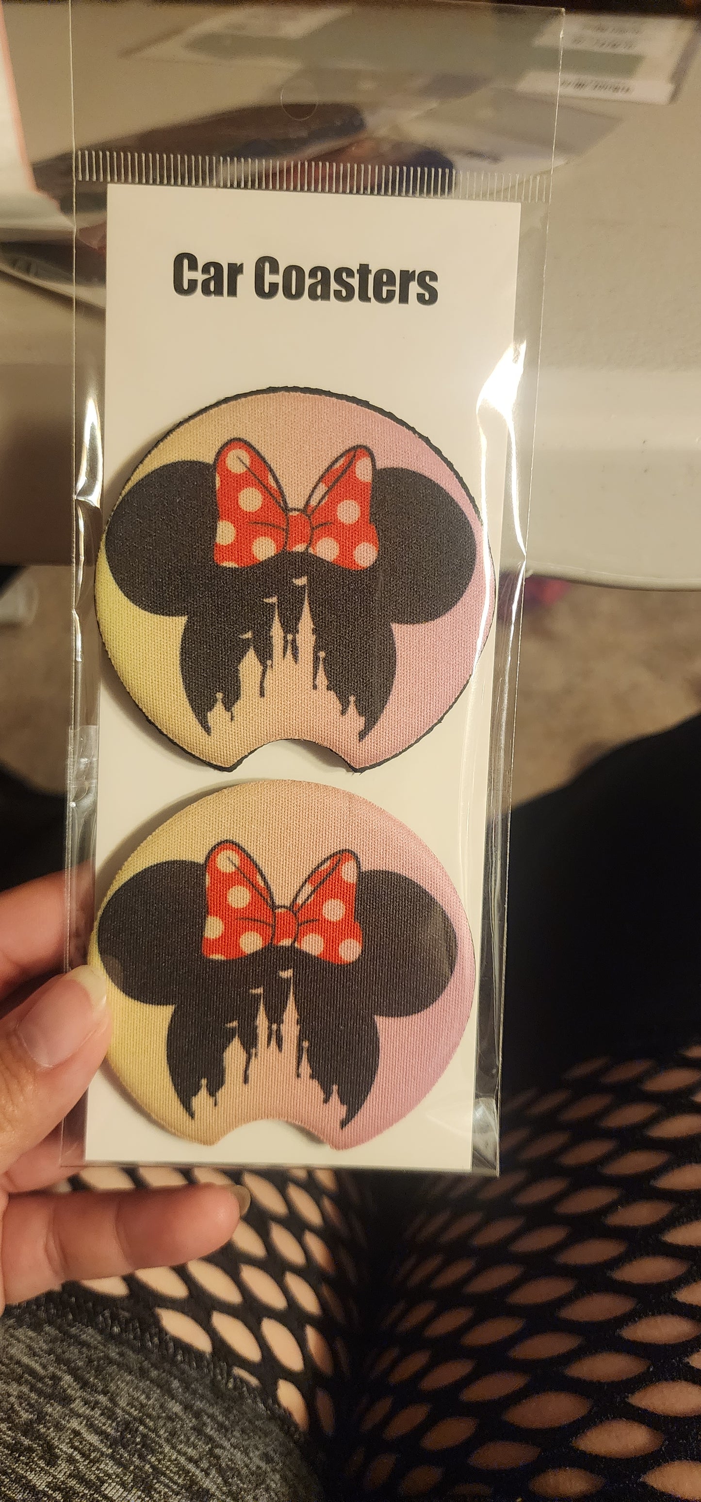 Minnie car coasters