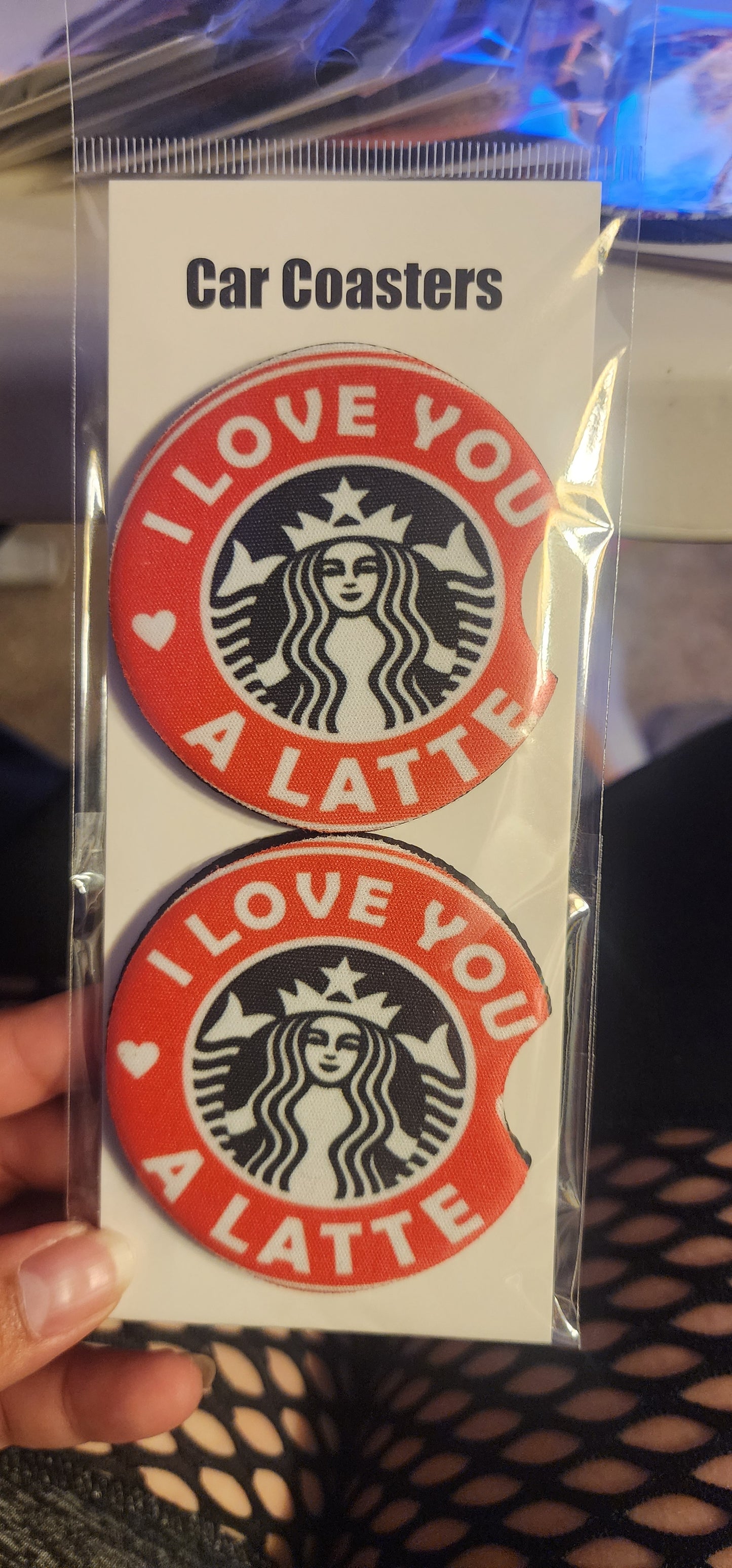 Love you A Latte Car Coasters